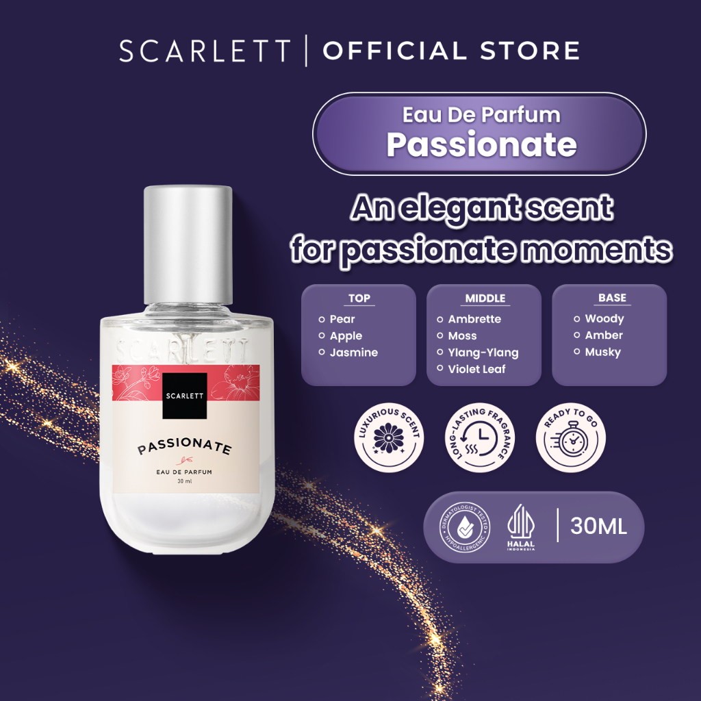 Scarlett Whitening Eau De Parfum 30ml - Passionate