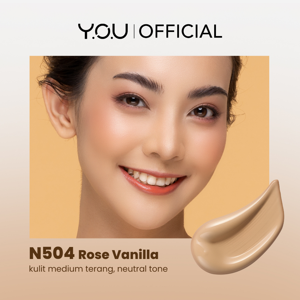 YOU Cloud Touch Blurring Skin Tint 20ml (Liquid Foundation) - N504 Rose Vanilla YOU Cloud Touch Blurring Skin Tint 20ml (Liquid Foundation) - N504 Rose Vanilla