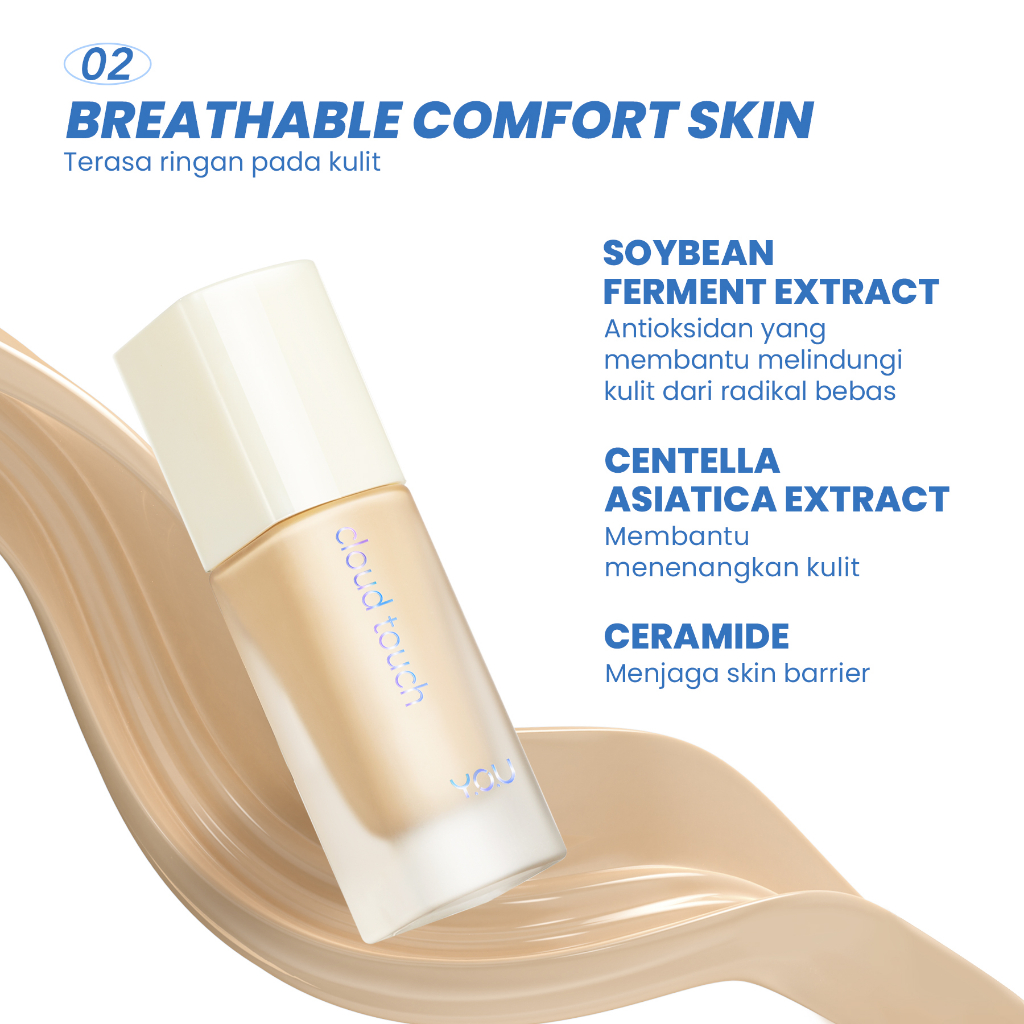 YOU Cloud Touch Blurring Skin Tint 20ml (Liquid Foundation) - N504 Rose Vanilla YOU Cloud Touch Blurring Skin Tint 20ml (Liquid Foundation) - N504 Rose Vanilla