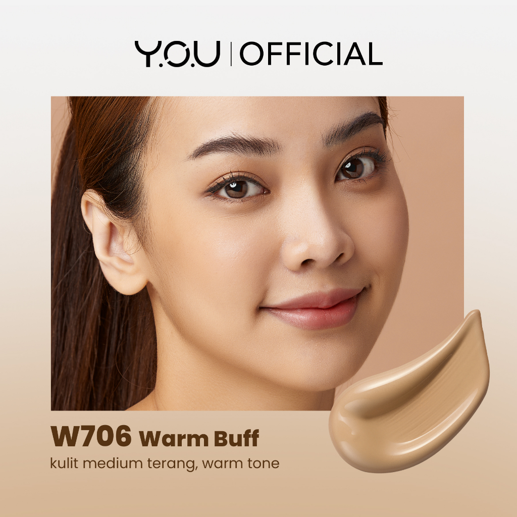 YOU Cloud Touch Blurring Skin Tint 20ml (Liquid Foundation) - W706 Warm Buff YOU Cloud Touch Blurring Skin Tint 20ml (Liquid Foundation) - W706 Warm Buff