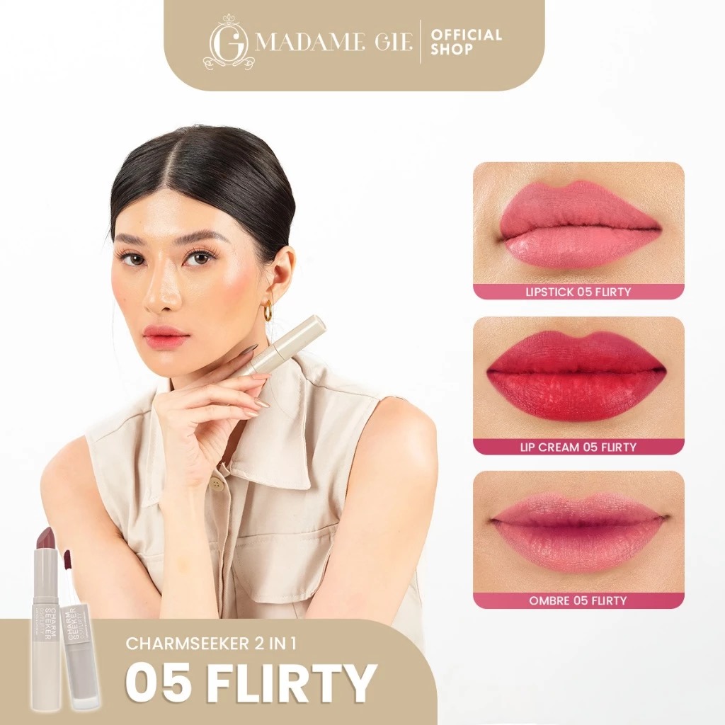 Madame Gie Charmseeker Lipstick & Lipcream - 05 Flirty