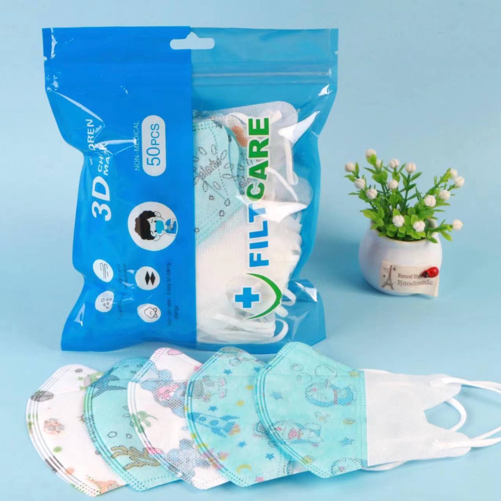(Isi 50) Masker Duckbill Karakter Anak 6-12th - Disposable Mask (Isi 50) Masker Duckbill Karakter Anak 6-12th - Disposable Mask