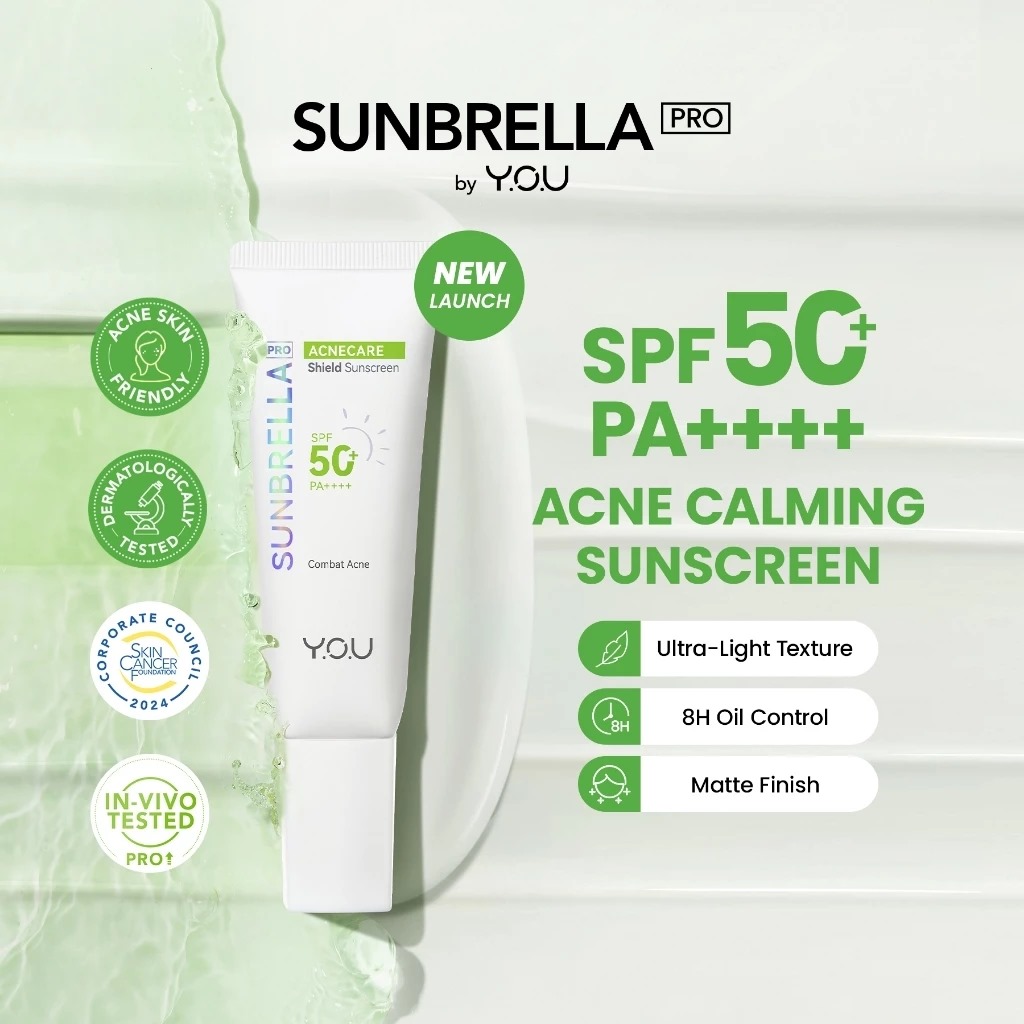 YOU Sunbrella Pro Acnecare Shield Sunscreen SPF50+ PA++++ 30ml