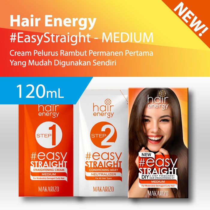 Makarizo Hair Energy Easy Straight DIY2 - Step Kit 120ml Medium Orange