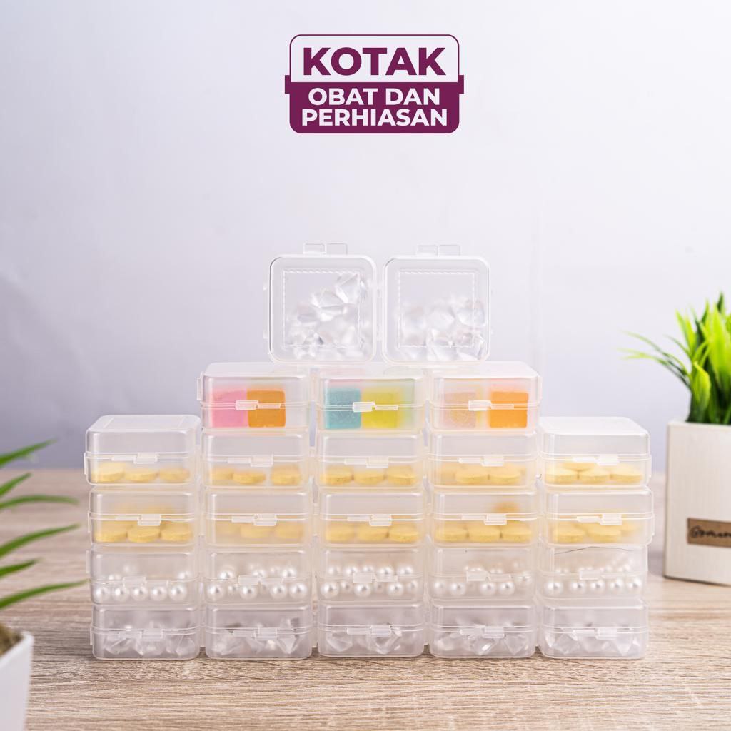 TRI J - Kotak Obat Mini Transparan (Satuan Isi 1)