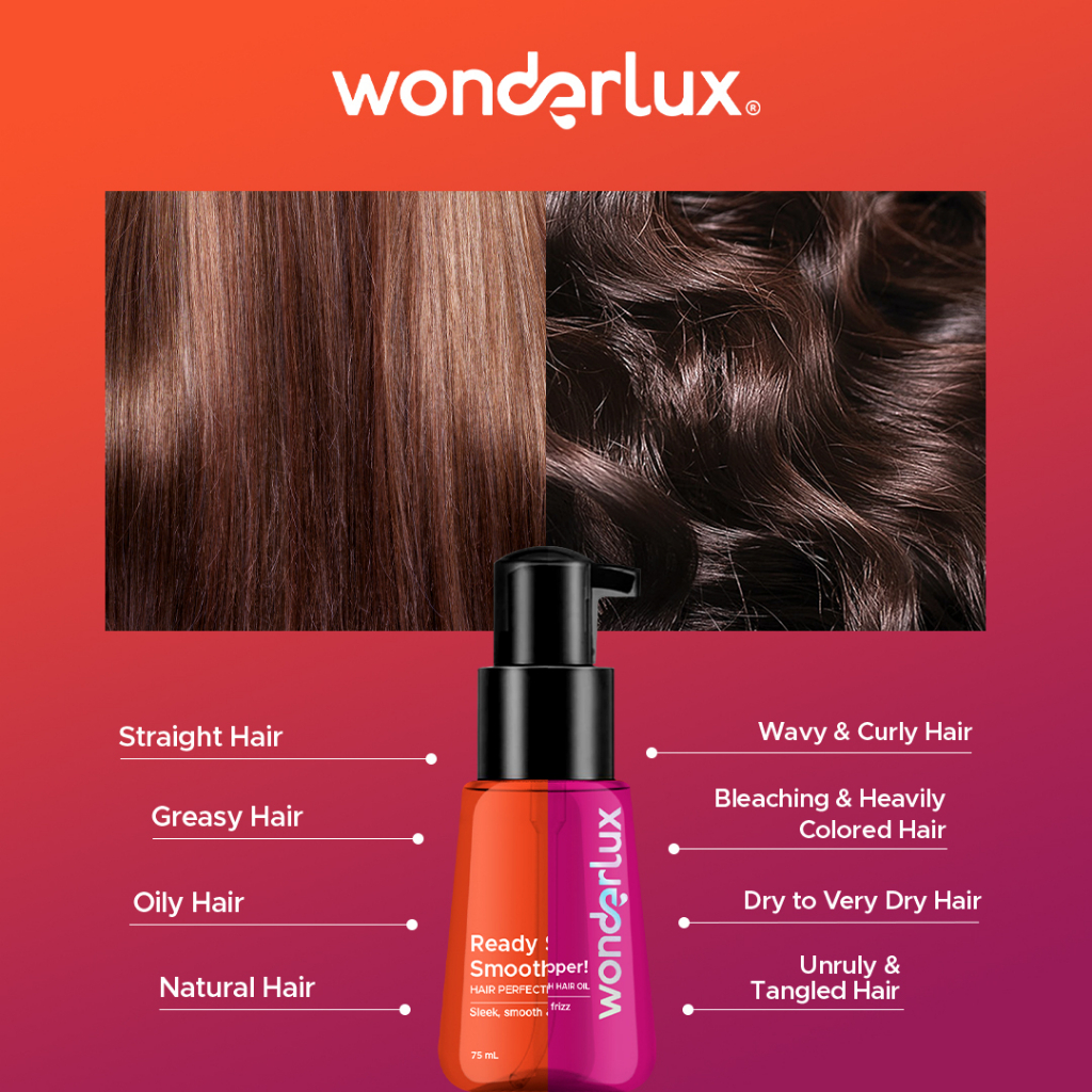 Wonderlux - Ready Set Smooth! Hair Perfecting Oil 75ml (For Normal, Sleek, Smooth, & Shine Hair) Wonderlux - Ready Set Smooth! Hair Perfecting Oil 75ml (For Normal, Sleek, Smooth, & Shine Hair)