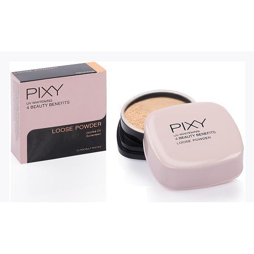 Pixy UV Whitening 4 Beauty Benefits Loose Powder SPF15 02 Yellow Beige