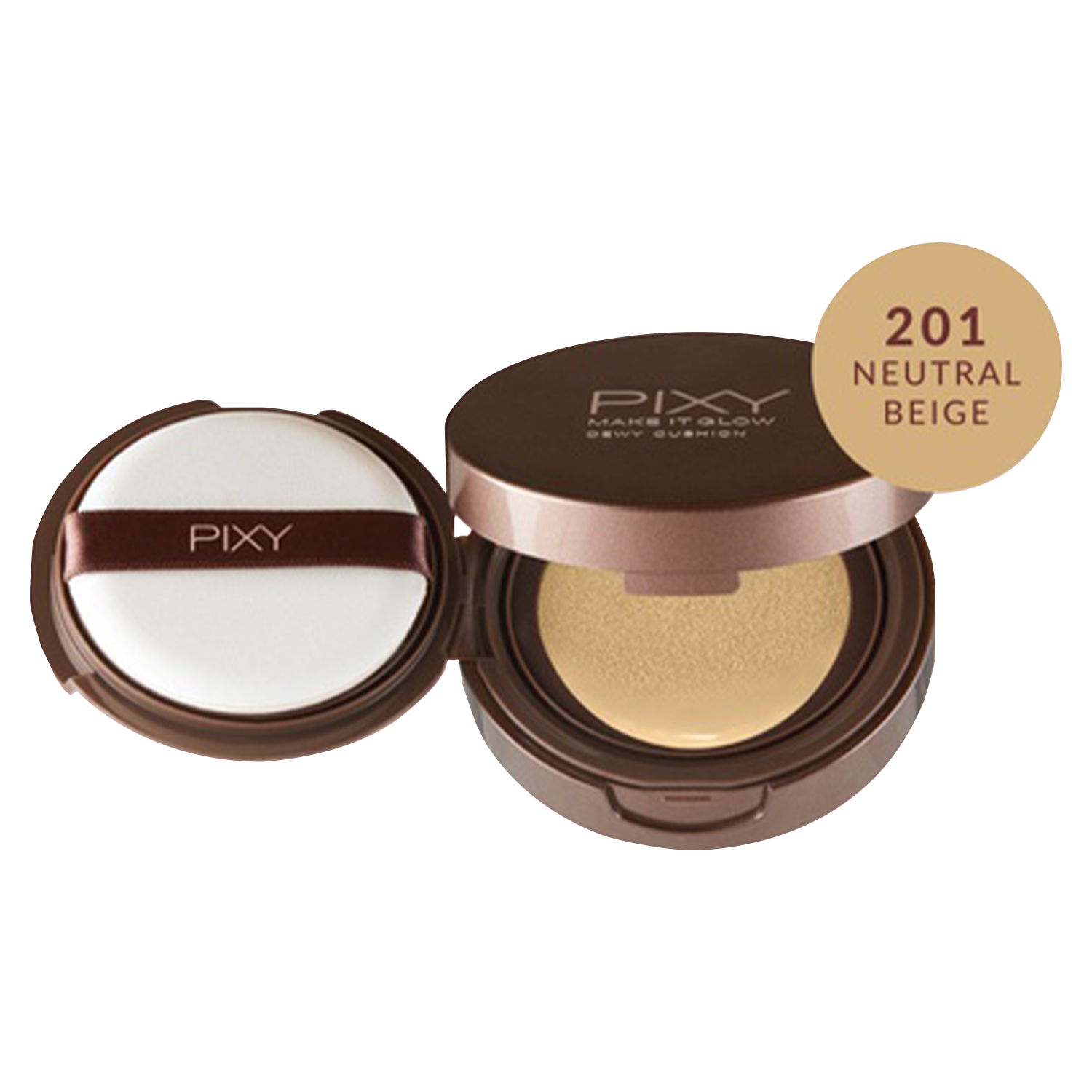 Pixy Make It Glow Dewy Cushion SPF 23 PA++ Full Size 201 Neutral Beige