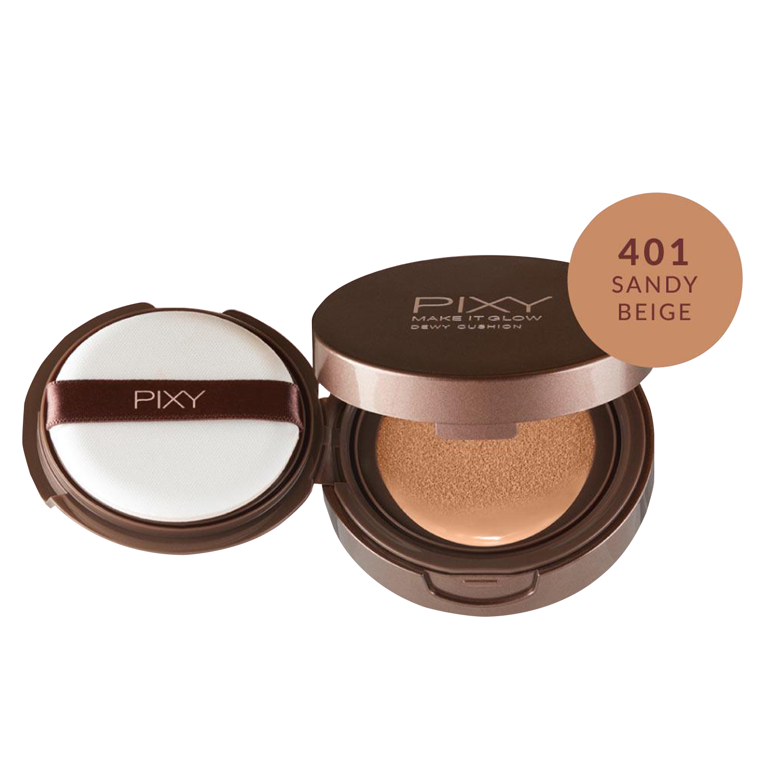 Pixy Make It Glow Dewy Cushion SPF 23 PA++ Full Size 401 Sandy Beige