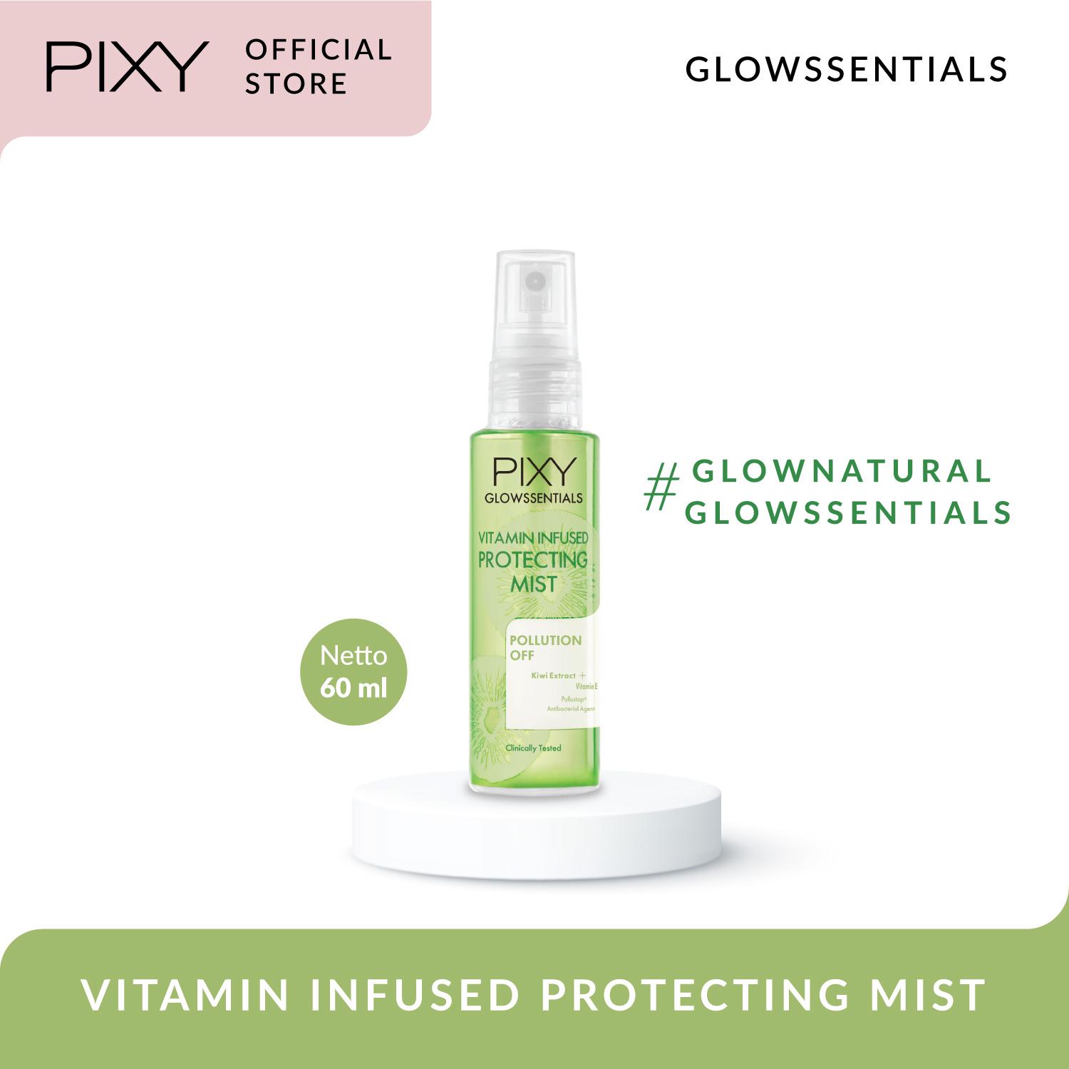 Pixy Glowssentials Vitamin Infused Protecting Mist 60ml (Hijau - Pollution Off)