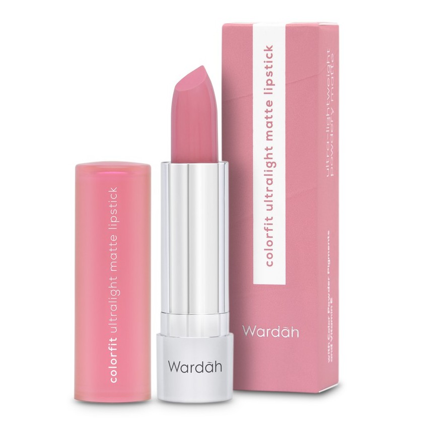 Wardah Colorfit Ultralight Matte Lipstick 01 Parfait Pink