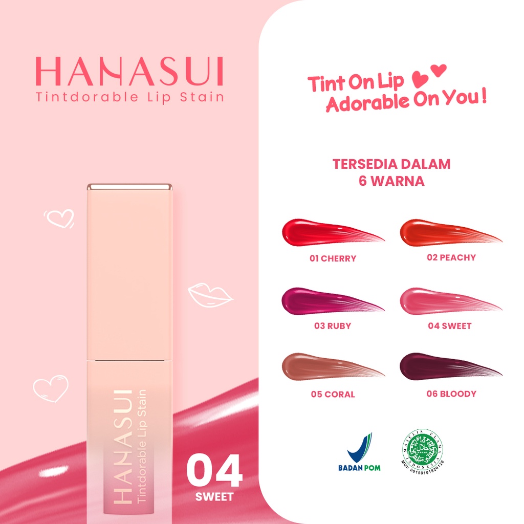 HANASUI Tintdorable Lip Stain - 04 Sweety (Lip Tint)