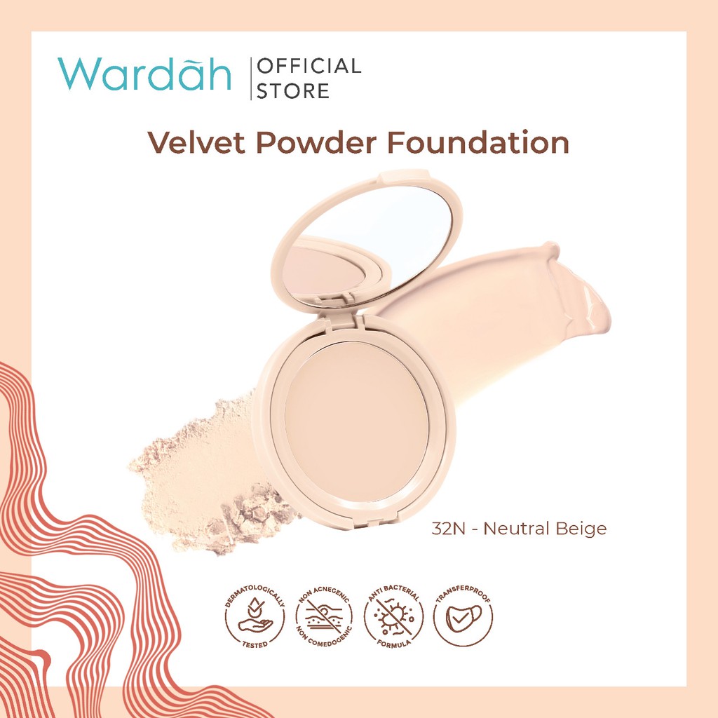 Wardah Colorfit Velvet Powder Foundation 32N Neutral Beige