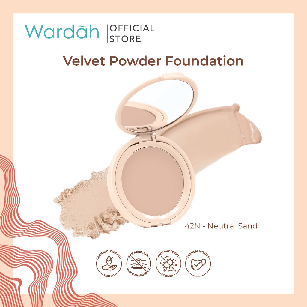 Wardah Colorfit Velvet Powder Foundation 42N Neutral Sand