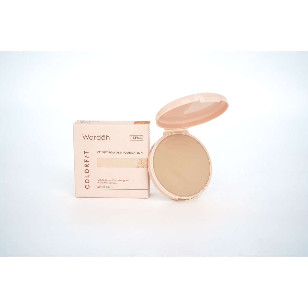Wardah Colorfit Velvet Powder Foundation REFILL 43W Golden Sand