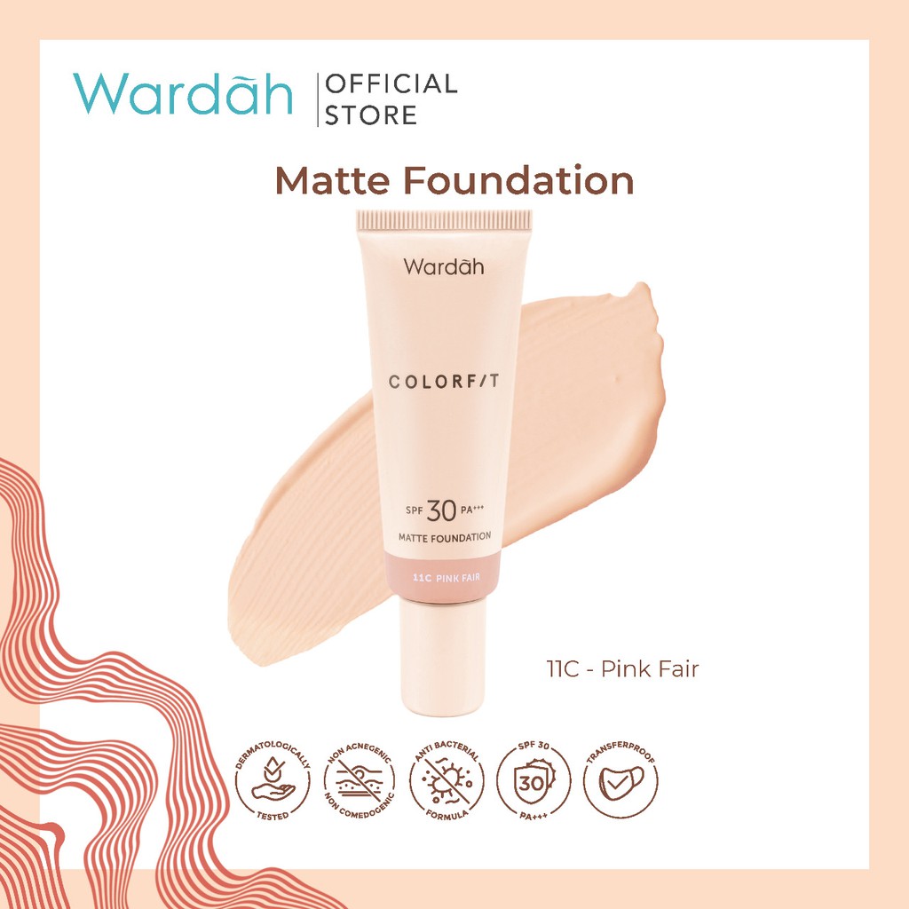 Wardah Colorfit Matte Foundation 11C Pink Fair
