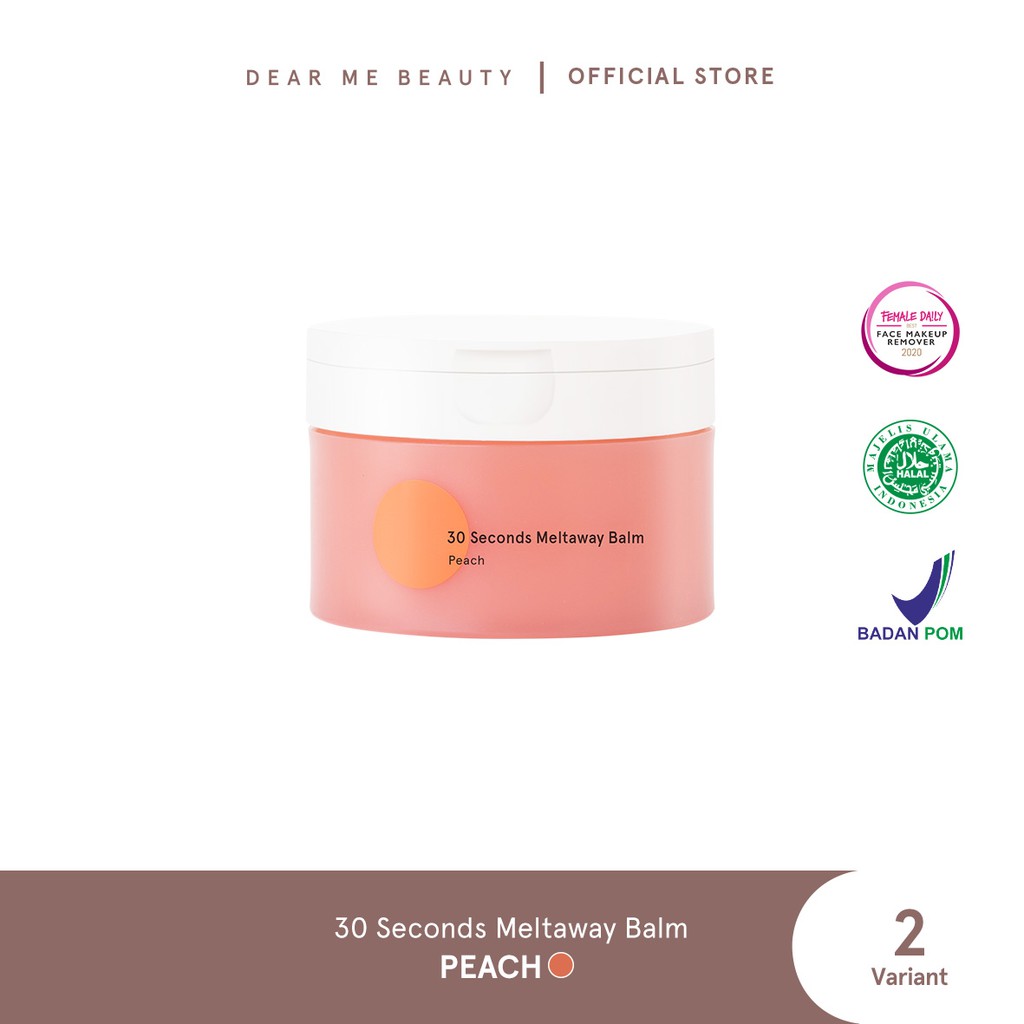 Dear Me Beauty Meltaway 30s Cleansing Balm 100gr - Peach