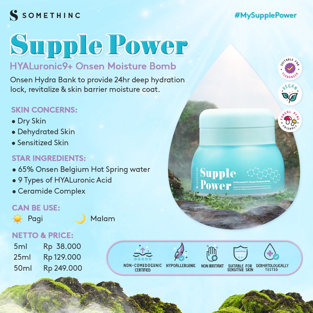Somethinc Supple Power Hyaluronic9+ Onsen Moisture Bomb 50ml * Somethinc Supple Power Hyaluronic9+ Onsen Moisture Bomb 50ml *