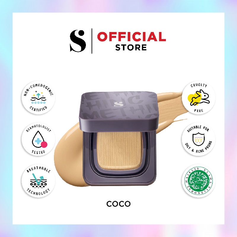 Somethinc Copy Paste Cushion SPF33 PA+++ - Coco (Med-Yellow) - Cushion Glow Finish