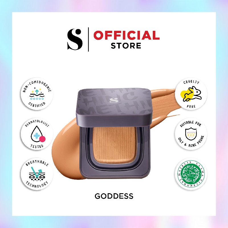 Somethinc Copy Paste Cushion SPF33 PA+++ - Goddess (Med Deep-Yellow) - Cushion Glow Finish