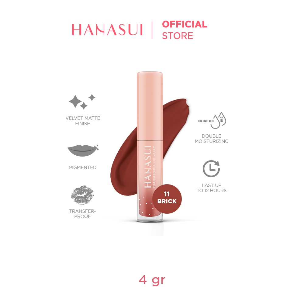 HANASUI Mattedorable Lip Cream 11 BRICK