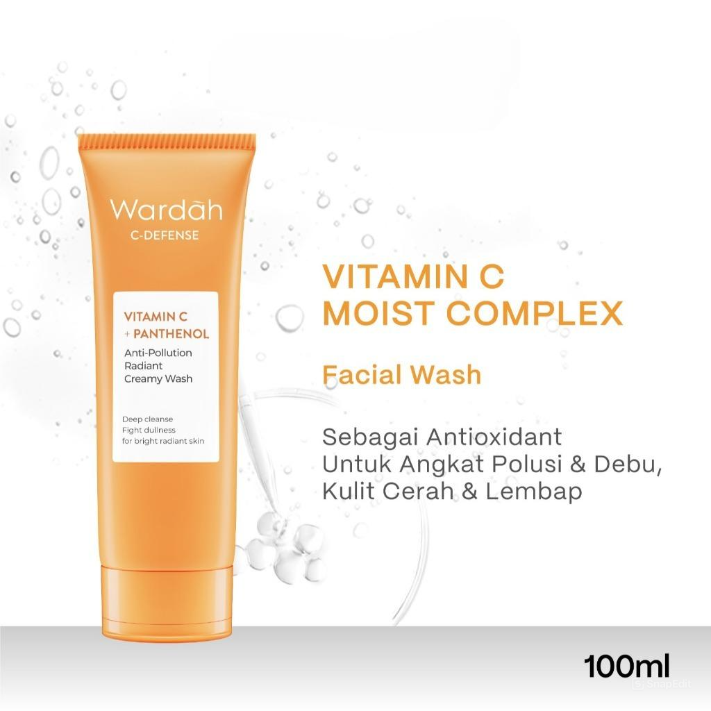 Wardah C-Defense Vitamin C + Panthenol Anti-Pollution Radiant Creamy Wash 100ml