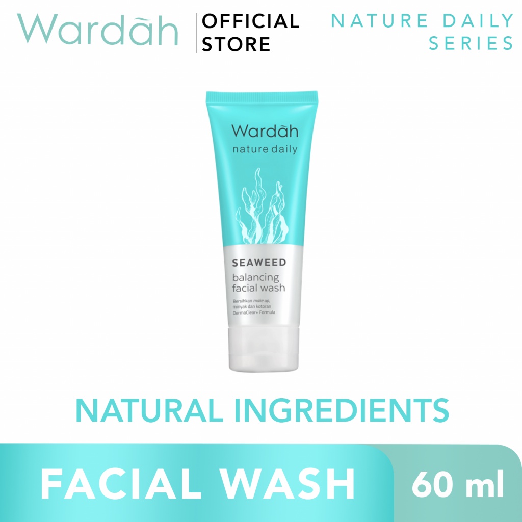 Wardah Nature Daily Seaweed Balancing Facial Wash 60ml *