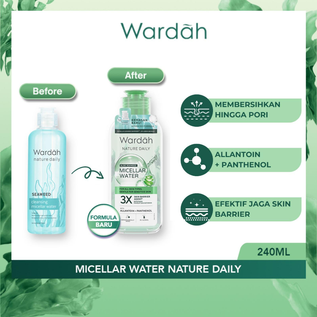 Wardah Nature Daily Aloe Seaweed Micellar Water 240ml