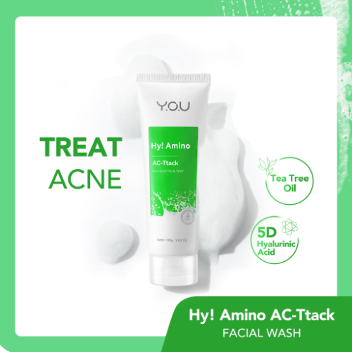 YOU Hy! Amino AC-Ttack Anti-Acne Facial Wash 100gr (Hijau) YOU Hy! Amino AC-Ttack Anti-Acne Facial Wash 100gr (Hijau)
