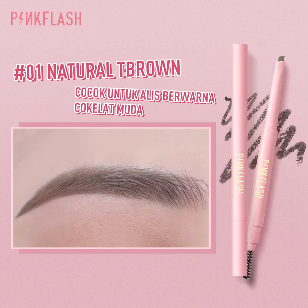 Pinkflash Waterproof Auto Eyebrow Pencil - 01 Natural Brown