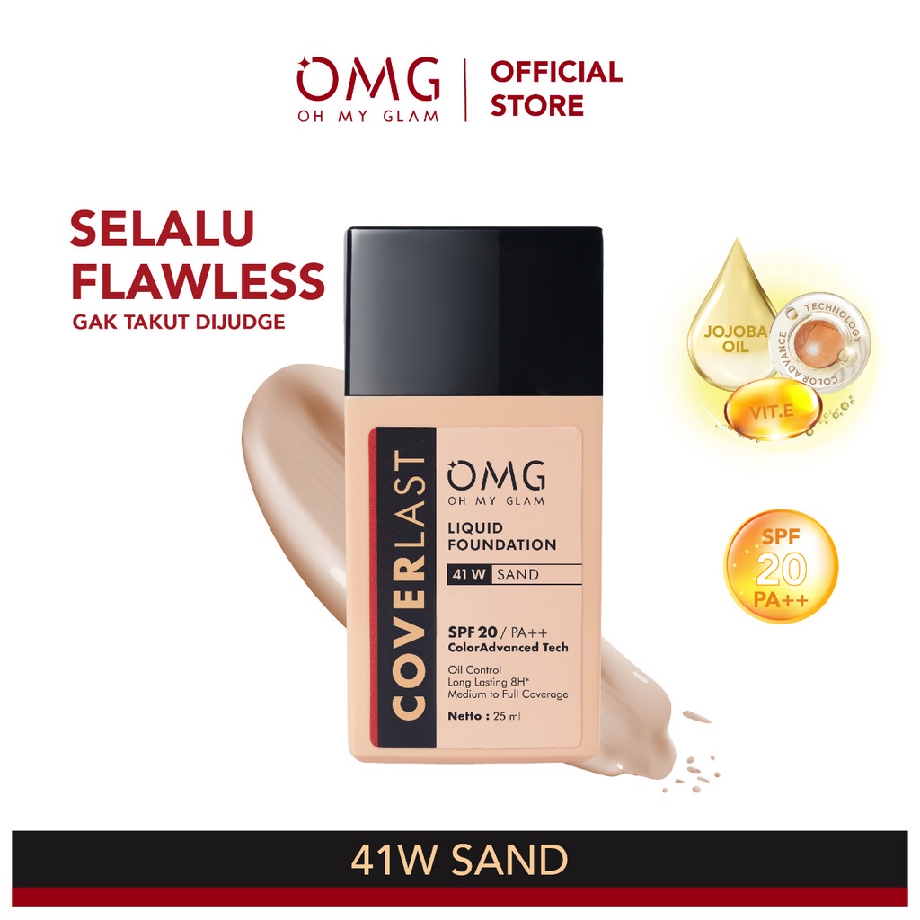 OMG Coverlast Liquid Foundation 41W Sand