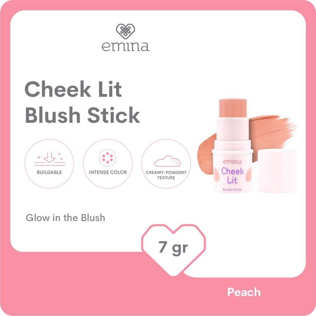 Emina Cheek Lit Blush Stick Peach 7gr