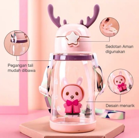 Botol Minum Tanduk Rusa + Tali 600ml Botol Minum Tanduk Rusa + Tali 600ml