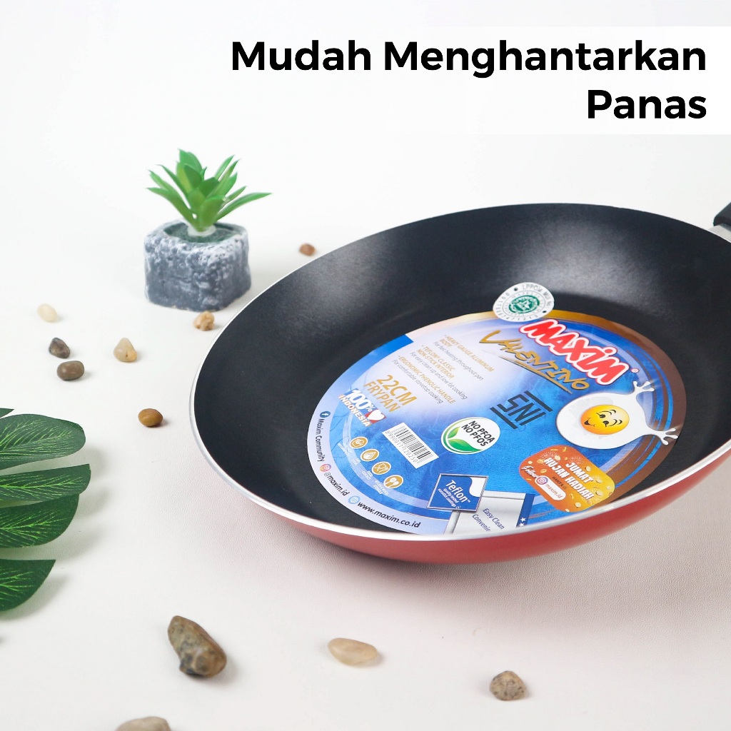 Maspion Maxim Valentino Teflon 22cm (Frypan Anti Lengket) Maspion Maxim Valentino Teflon 22cm (Frypan Anti Lengket)