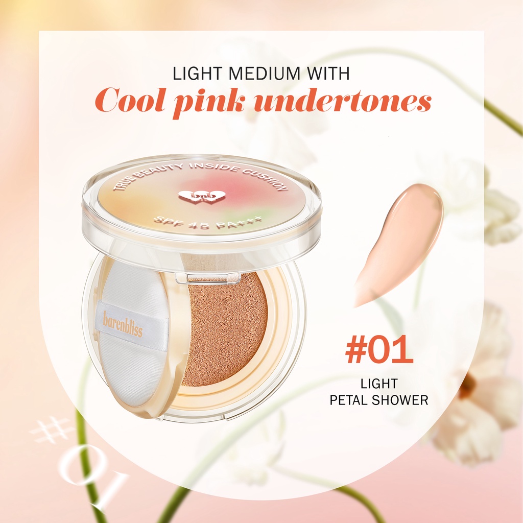 BNB Barenbliss True Beauty Inside Cushion 12gr - 01 Light Petal Shower