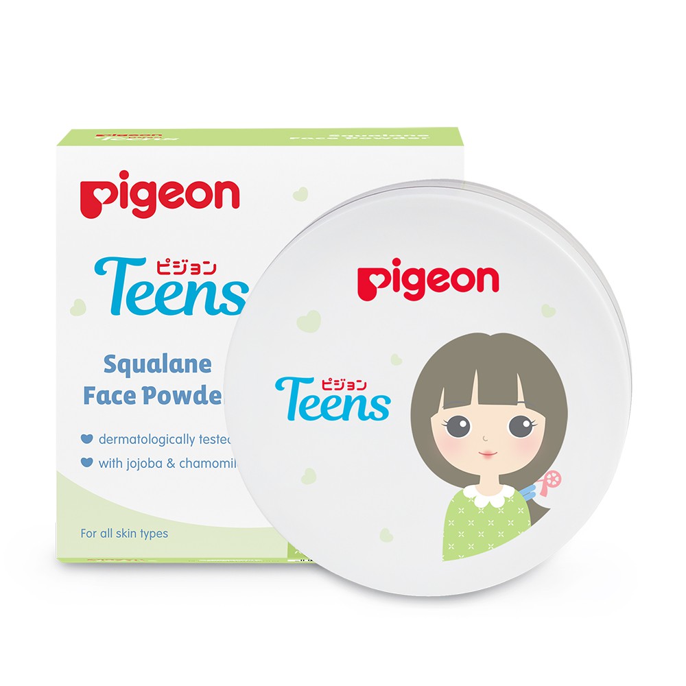 Pigeon Teens Squalane Face Powder with Jojoba & Chamomile 12gr (Hijau)