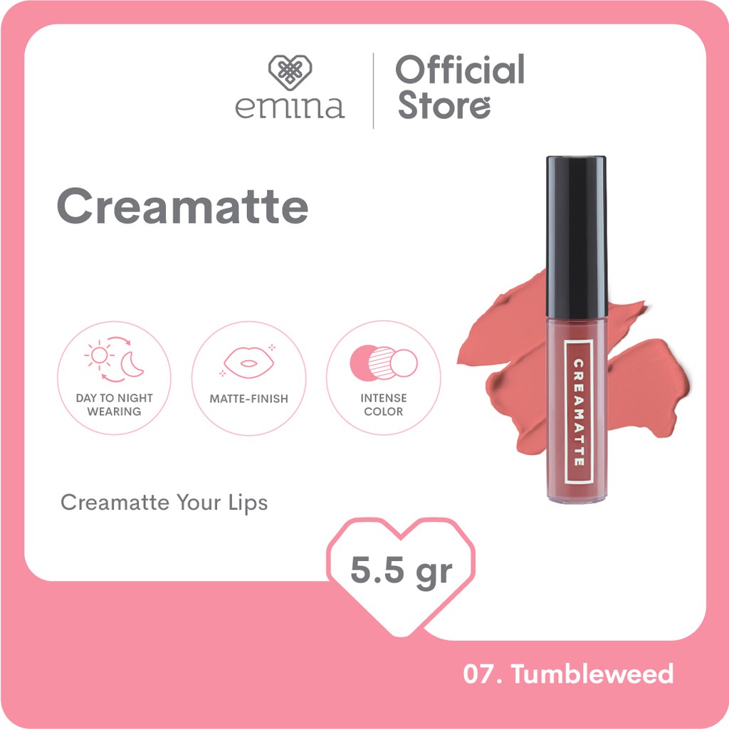 Emina Creamatte Lip Cream - 07 Tumble Weed *