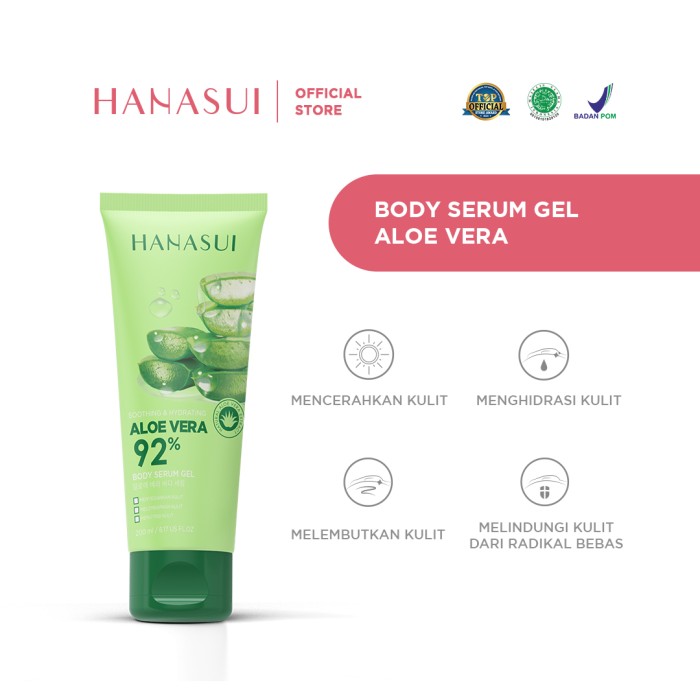 HANASUI Body Serum Gel 200ml - Aloe Vera 92% 