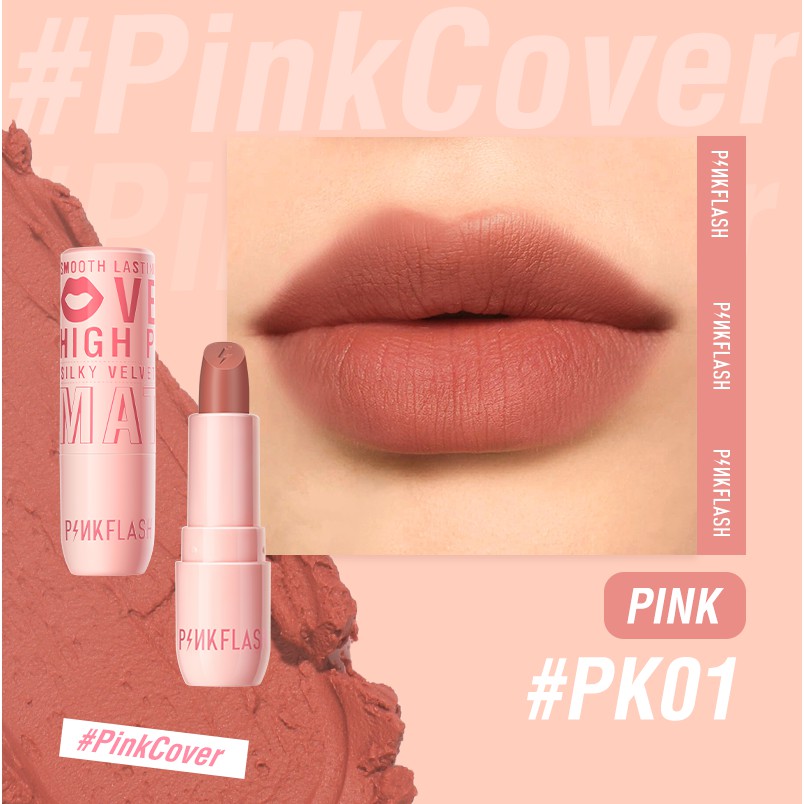 Pinkflash Silky Velvet Lipstick High Pigmented PF-L05 - PK01