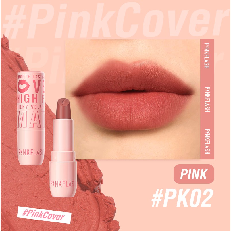 Pinkflash Silky Velvet Lipstick High Pigmented PF-L05 - PK02