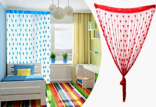 Tirai Benang Motif Love