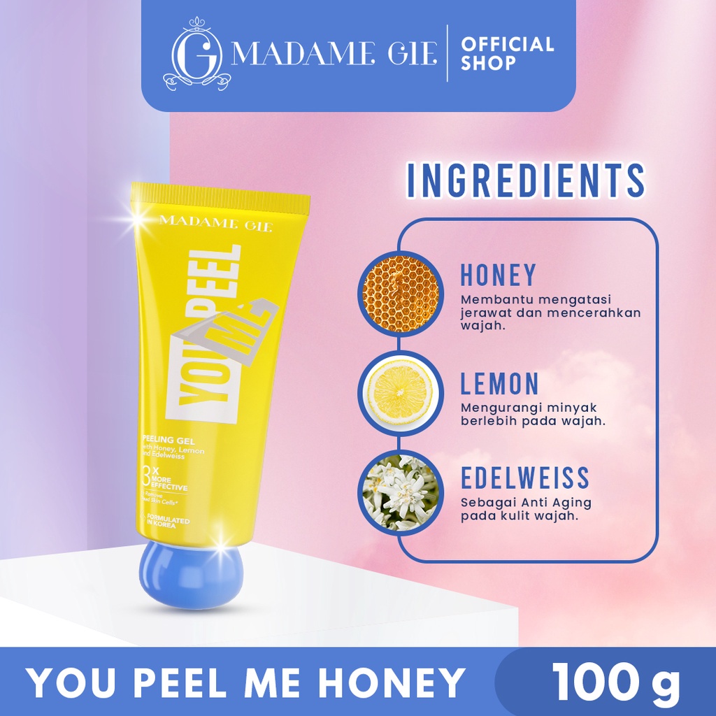 Madame Gie You Peel Me Cleanser - 02 Honey (Kuning)
