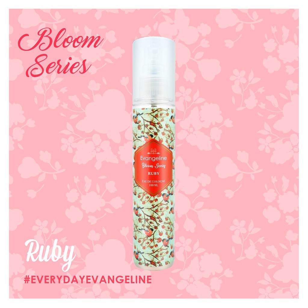 Evangeline Eau De Cologne Bloom Series 100ml - Ruby *