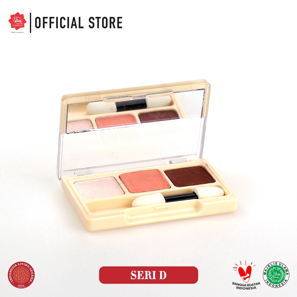 Viva Queen Eye Shadow Trio (3 Warna) - Seri D
