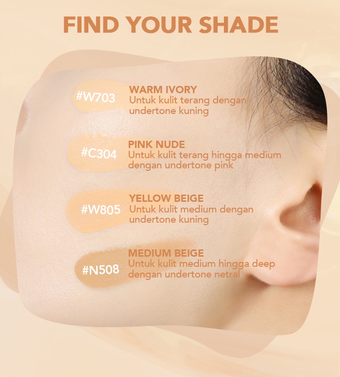 YOU Noutriwear+ Flawless Cushion Foundation REFILL - W703 Warm Ivory YOU Noutriwear+ Flawless Cushion Foundation REFILL - W703 Warm Ivory