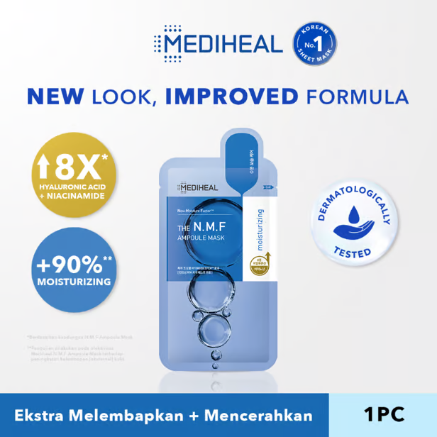 Mediheal Ampoule Sheet Mask - N.M.F. Moisturizing (Biru)