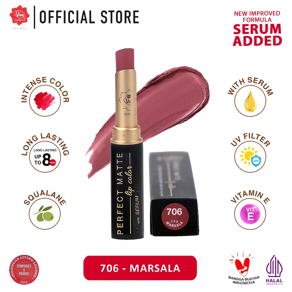 Viva Queen Perfect Matte Lip Color 2.5gr - 706 Marsala
