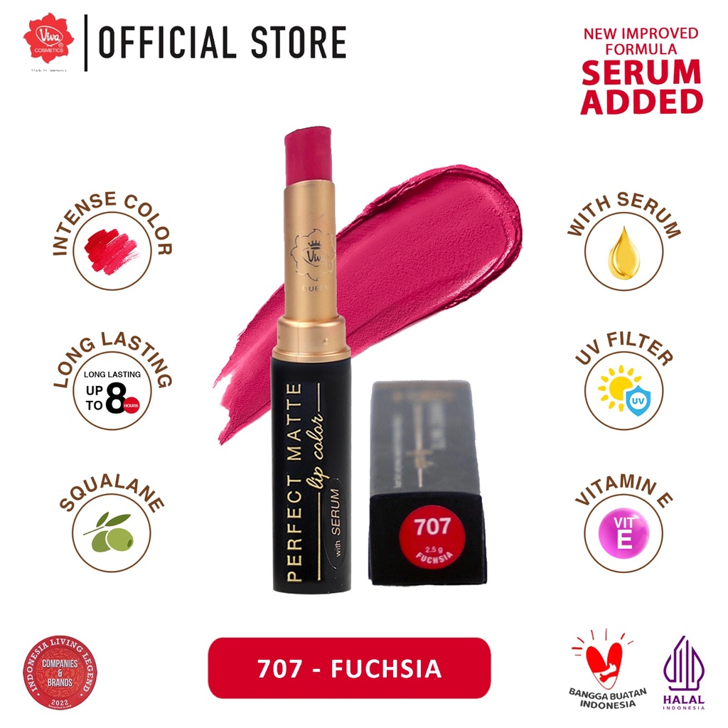 Viva Queen Perfect Matte Lip Color 2.5gr - 707 Fuchsia