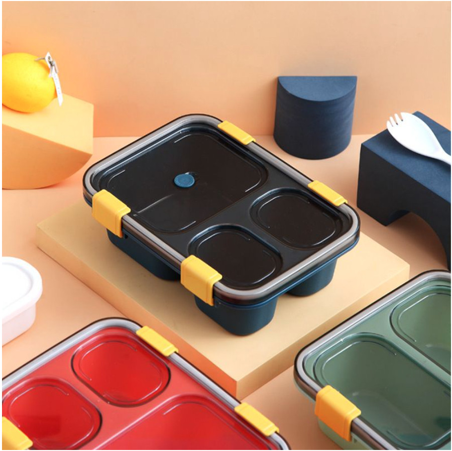 Lunch Box / Kotak Makan Bento 3 Sekat 850ml (Free Sendok) Lunch Box / Kotak Makan Bento 3 Sekat 850ml (Free Sendok)