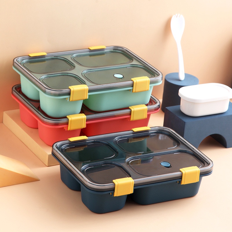 Lunch Box / Kotak Makan Bento 3 Sekat 850ml (Free Sendok) Lunch Box / Kotak Makan Bento 3 Sekat 850ml (Free Sendok)